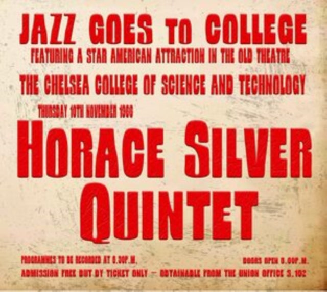 Horace Silver Quintet CD - The 1966 Jazz Goes To College Broadcast