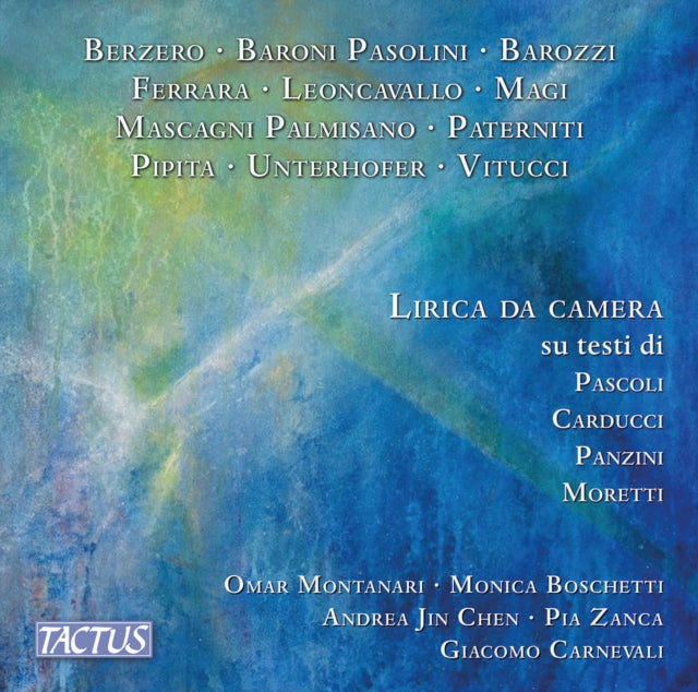 Boschetti / Zanca / Montanari CD - Lirica Da Camera Sui Testi Di Pascoli / Moretti / Panzini / Moretti