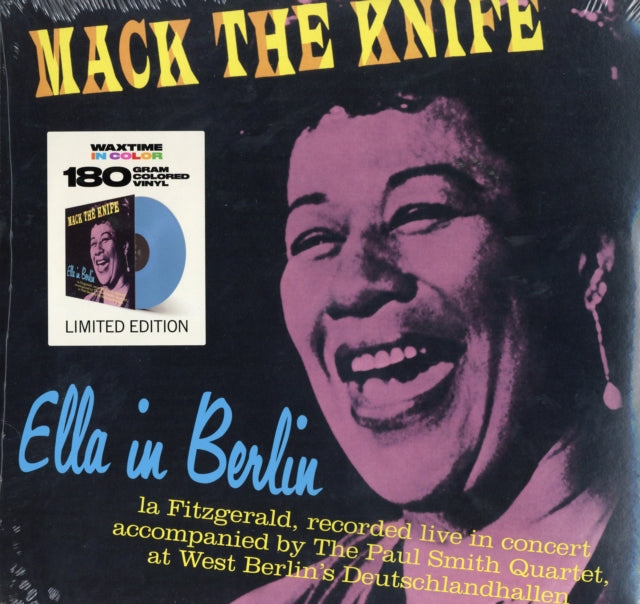 Ella Fitzgerald LP Vinyl Record - Ella In Berlin (Mack The Knife) (Limited Blue Vinyl)