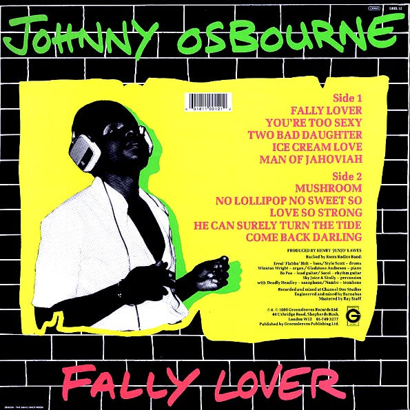 Johnny Osbourne  LP -  Fally Lover