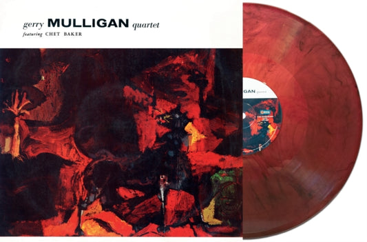 Gerry Mulligan Quartet LP Vinyl Record - Gerry Mulligan Quartet (Feat. Chet Baker) (Transparent Red/Black Marble Vinyl)