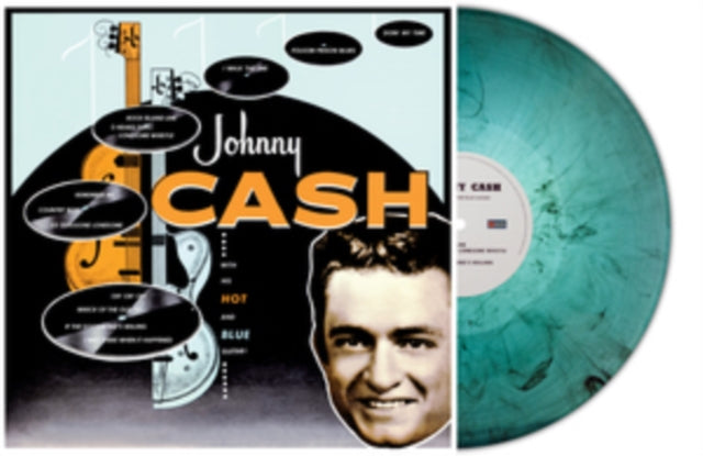 Johnny Cash LP Vinyl Record  With His Hot And Blue Guitar (Marble Vinyl)