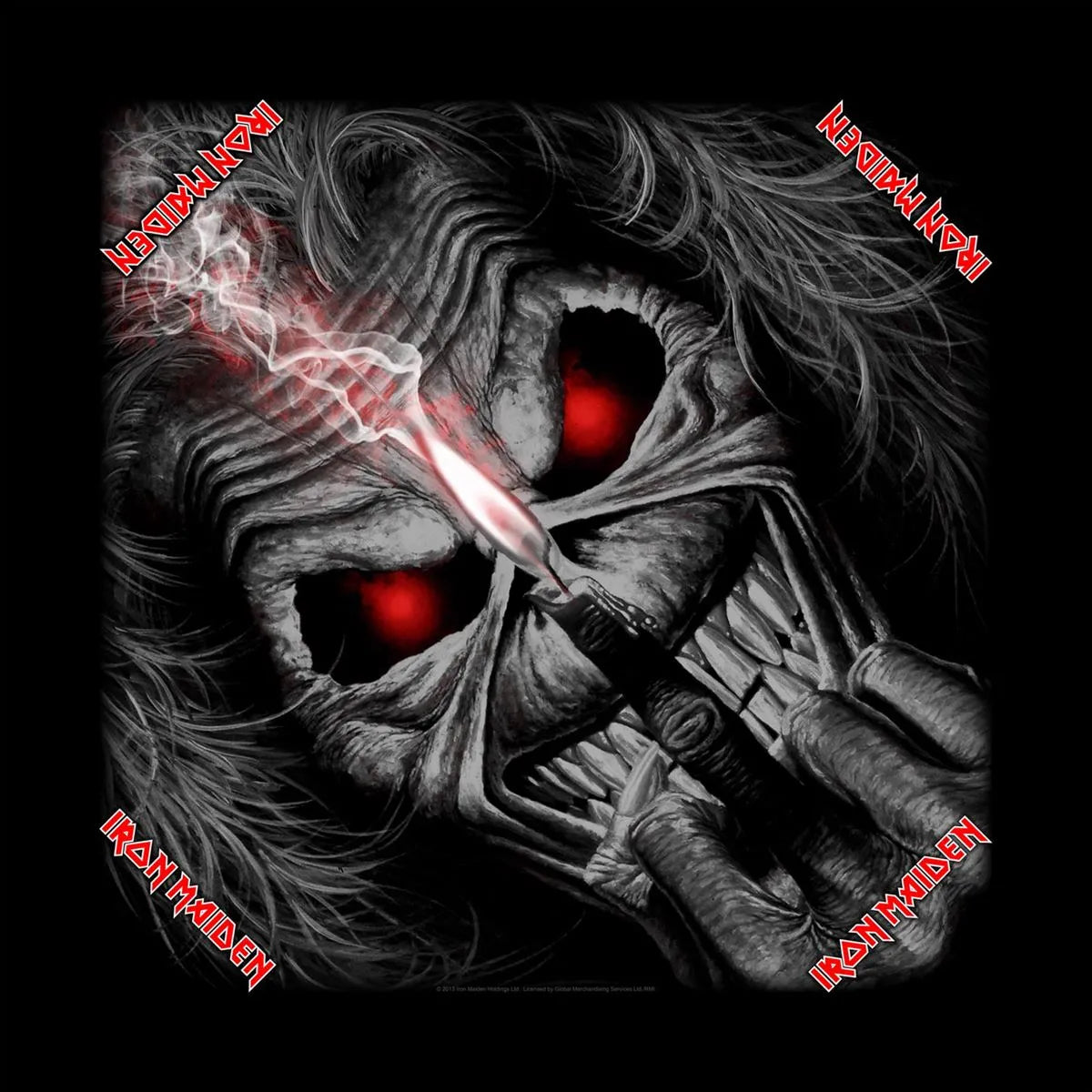 Iron Maiden Bandana -  Eddie Candle Finger 