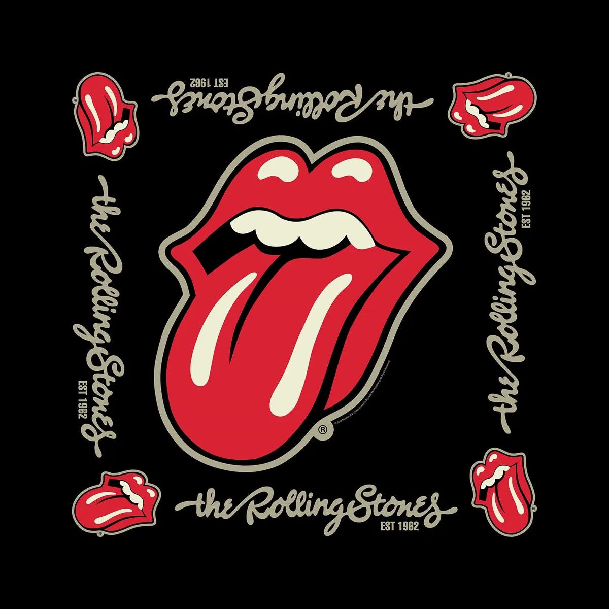 The Rolling Stones Bandana -  Est. 1962 
