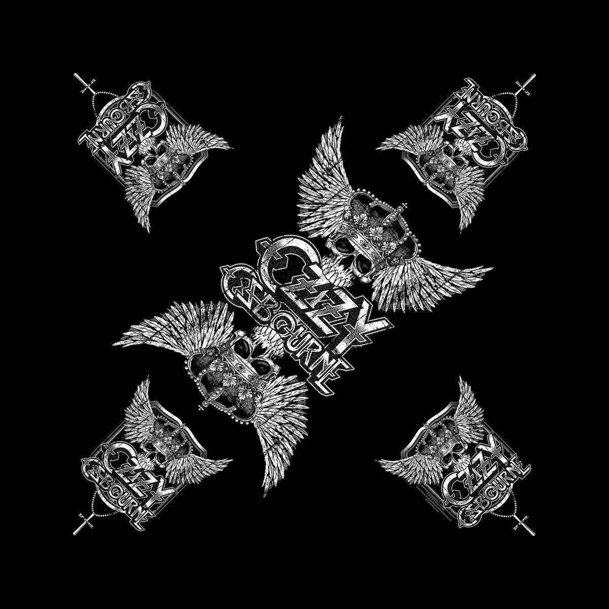 Ozzy Osbourne Bandana -  Skull & Wings 