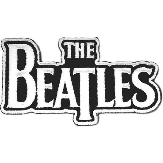 The Beatles Patch - White Drop T Logo Die-Cut Standard Patch