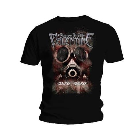 Bullet For My Valentine T Shirt - Temper Temper Gas Mask