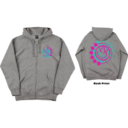 Blink 182 Hoodie - Grey Double Six Arrow Smile