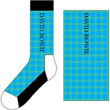 David Bowie Blue Socks - Circle Pattern