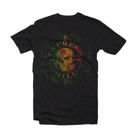 Cypress Hill T Shirt - South Gate Logo & Leaves
