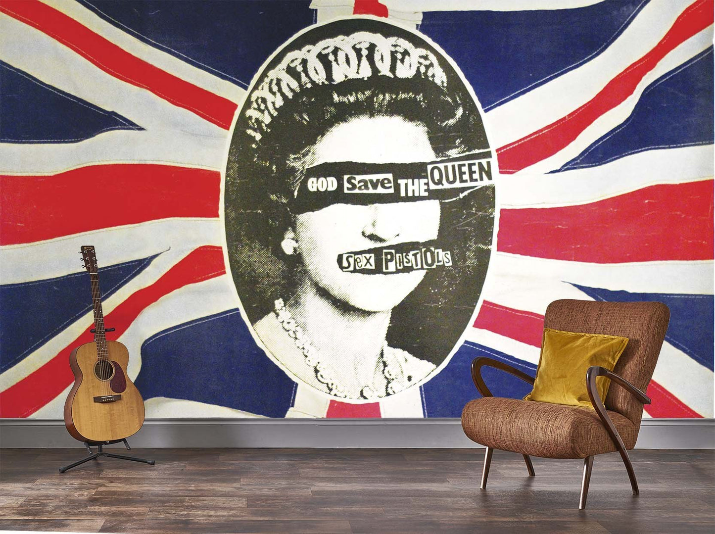 Rock Roll Sex Pistols Mural - God Save The Queen