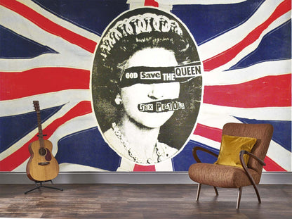 Rock Roll Sex Pistols Mural - God Save The Queen