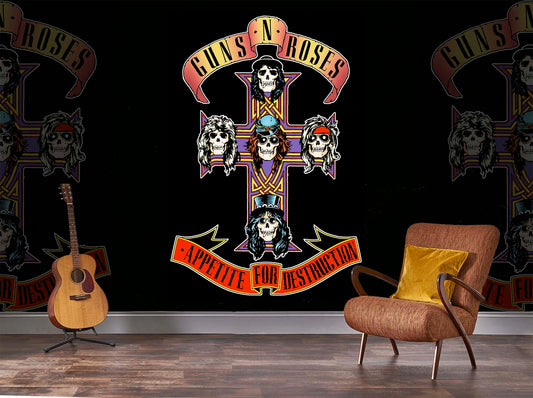 Rock Roll Guns N' Roses Mural - Appetite For Destruction
