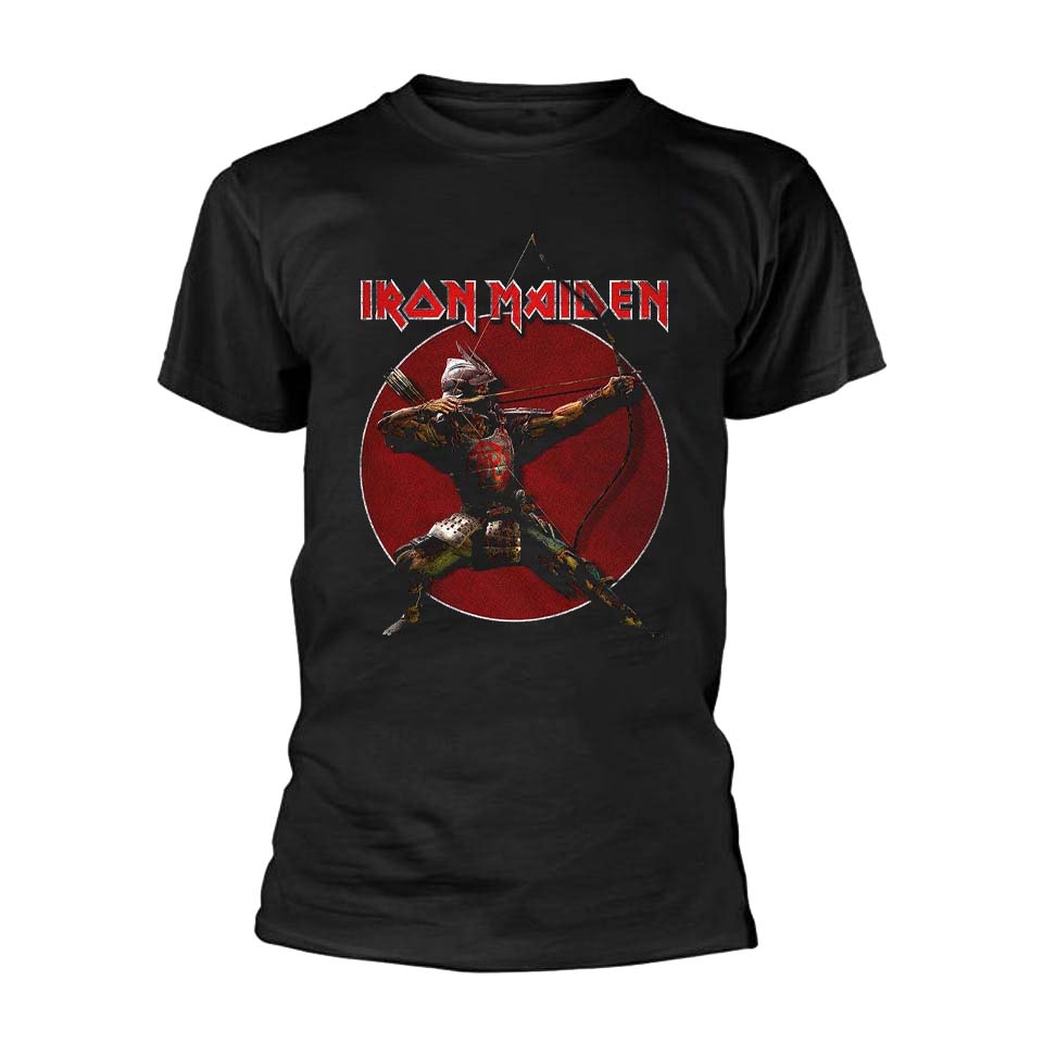 Iron Maiden T Shirt - Senjutsu Eddie Archer Red Circle
