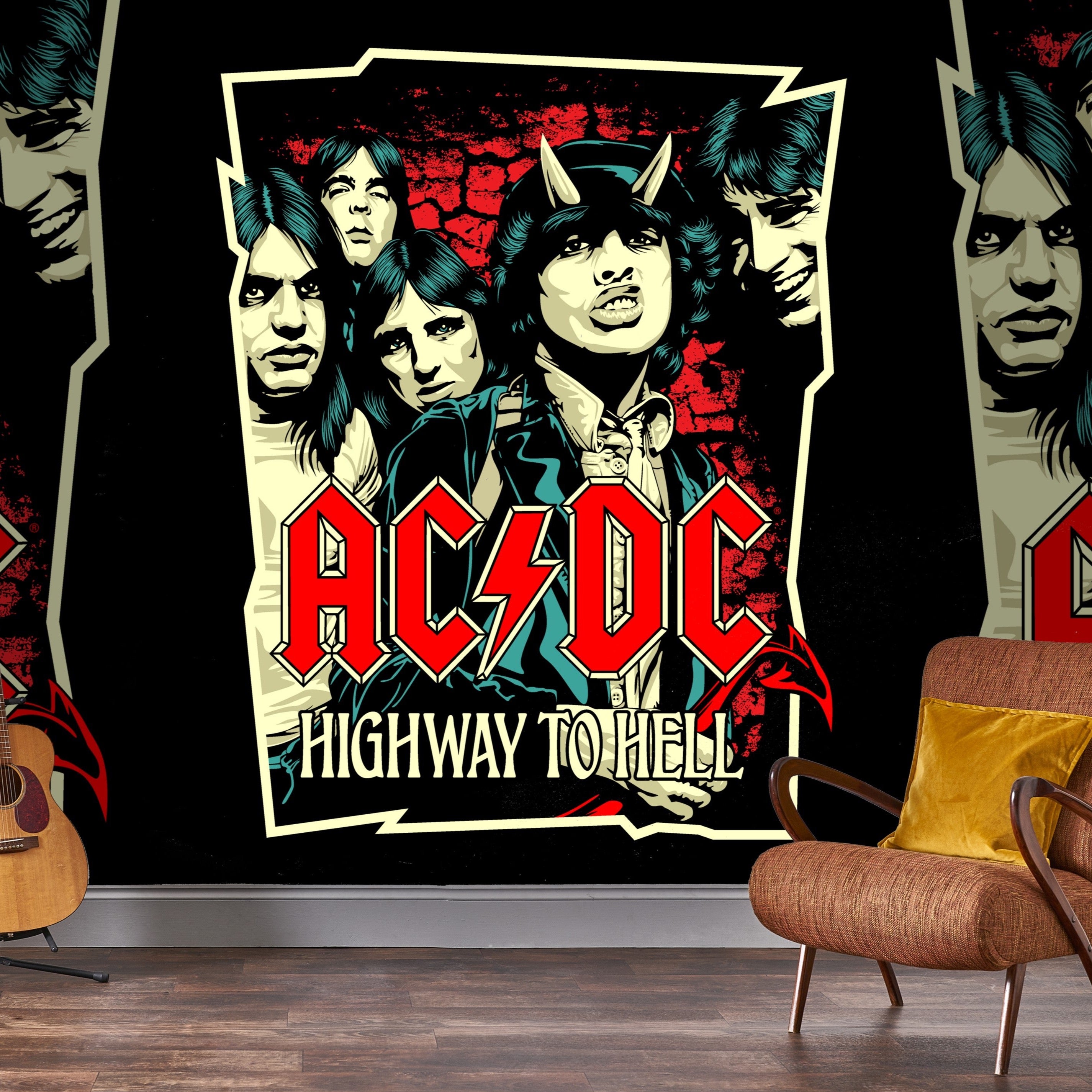 AC/DC Mural - 4m X 2.5m - Highway Graphic | Buy Now For 150 – Rocksax ...
