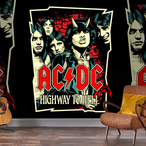 Rock Roll AC/DC Mural - 4m X 2.5m - Highway Graphic