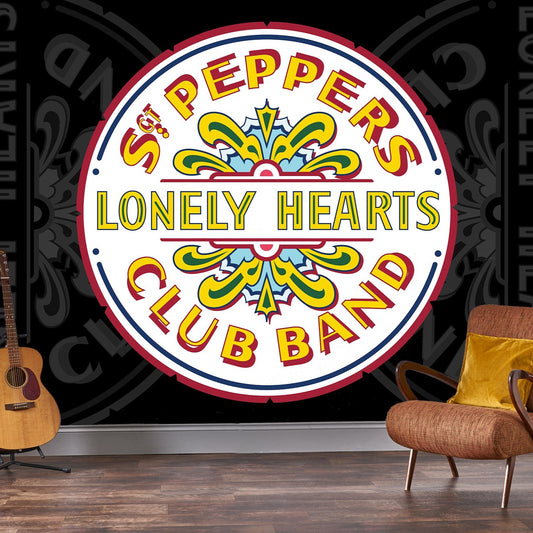 Rock Roll The Beatles Mural - 4m X 2.5m - Sgt Peppers