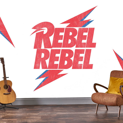 Rock Roll David Bowie Mural - 4m X 2.5m - Rebel Rebel