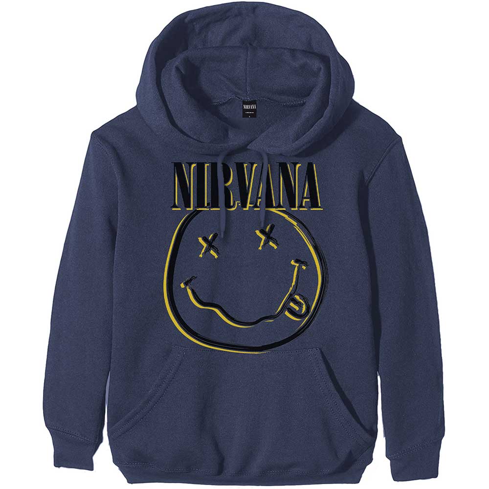 Nirvana Hoodie - Inverse Smiley (Navy Blue)
