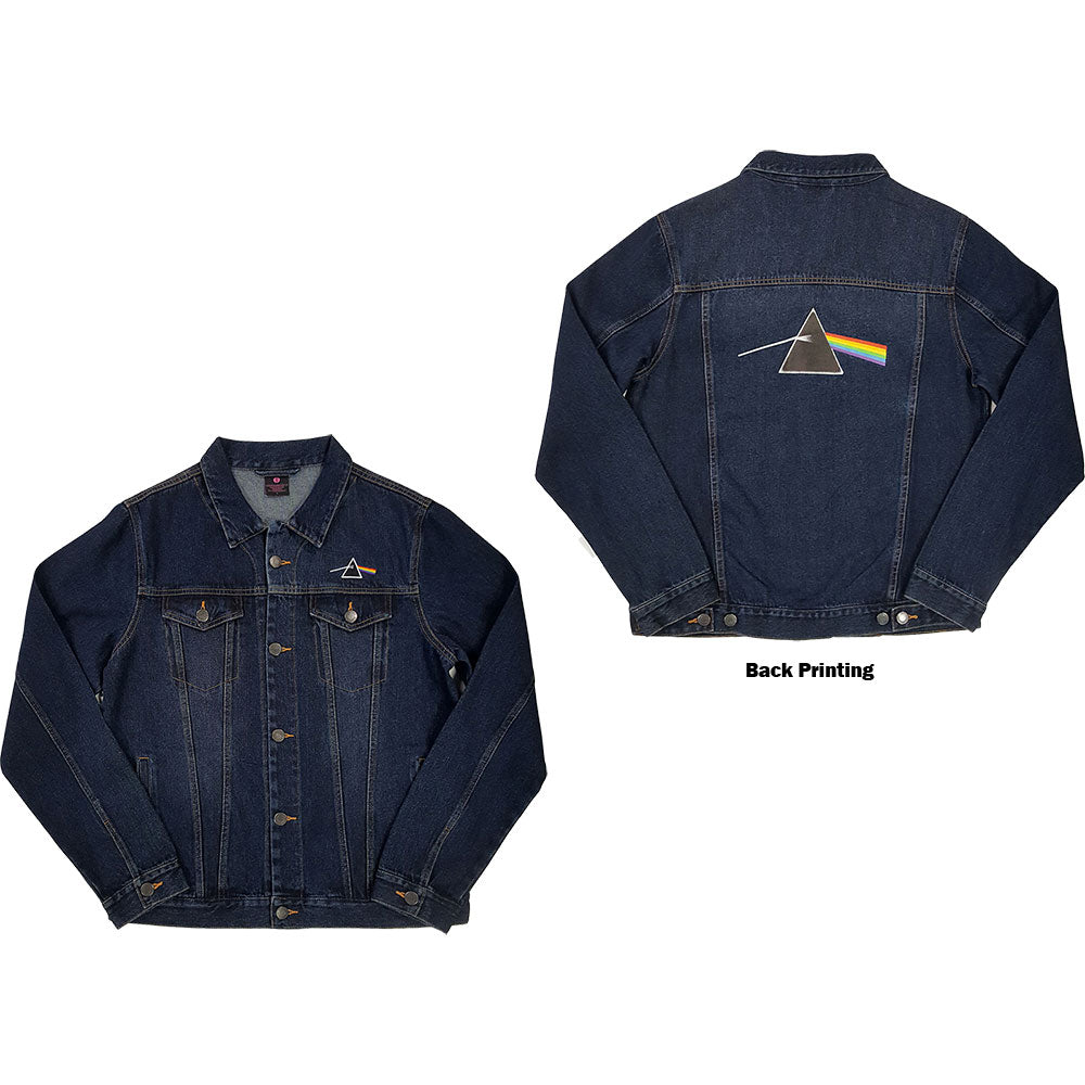 Pink Floyd Denim Jacket - Dark Side Of The Moon Oval (With Back Print)