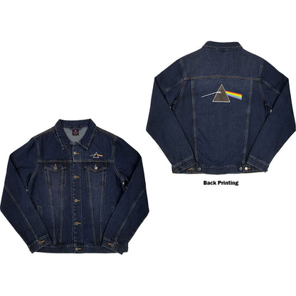 Pink Floyd Denim Jacket - Dark Side Of The Moon Oval (With Back Print)