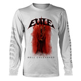 Evile Long Sleeve T Shirt - Hell Unleashed (White)