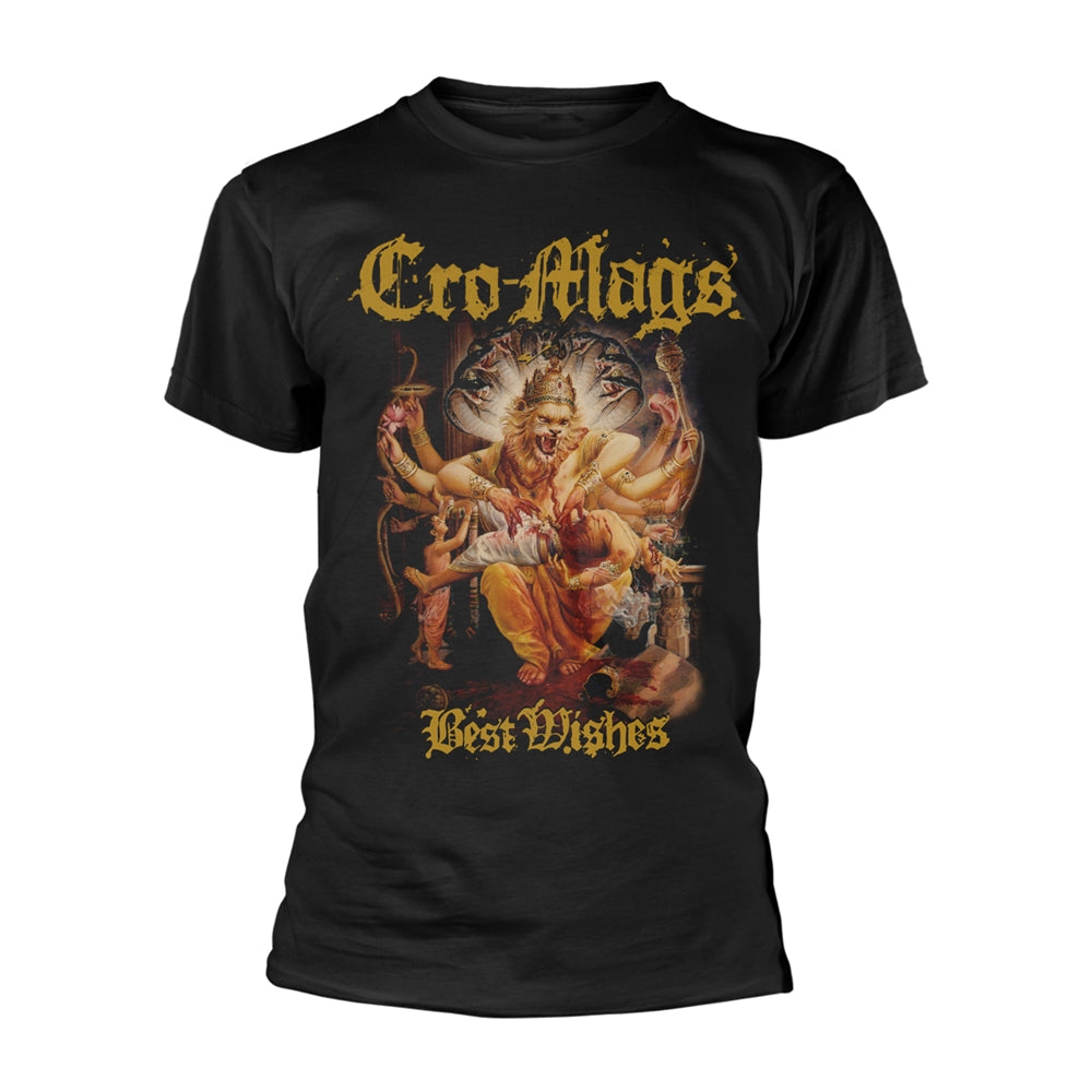 Cro-Mags T Shirt - Best Wishes - Gold (Megastore Exclusive) | Buy Now For 12.99