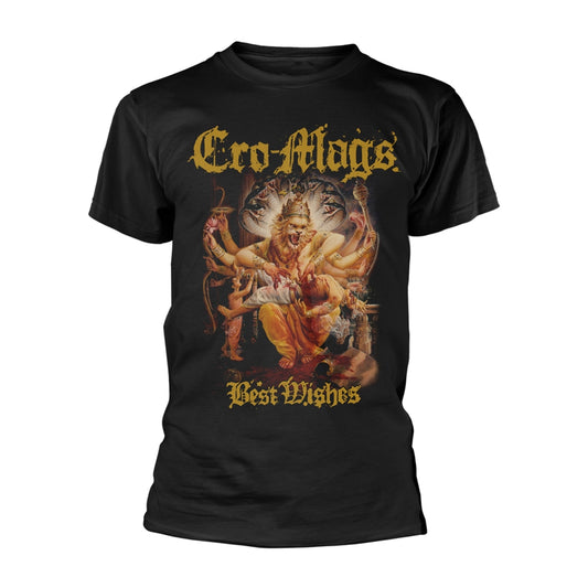 Cro-Mags T Shirt - Best Wishes - Gold (Megastore Exclusive) | Buy Now For 12.99