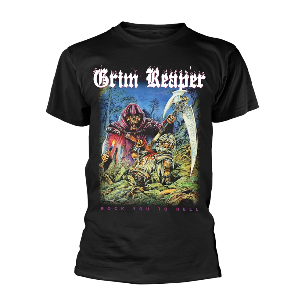 Grim Reaper T Shirt - Rock You To Hell | Buy Now For 24.99