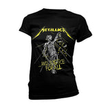 Metallica Women's T Shirt - And Justice For All Tracks (Black) | Buy Now For 29.99