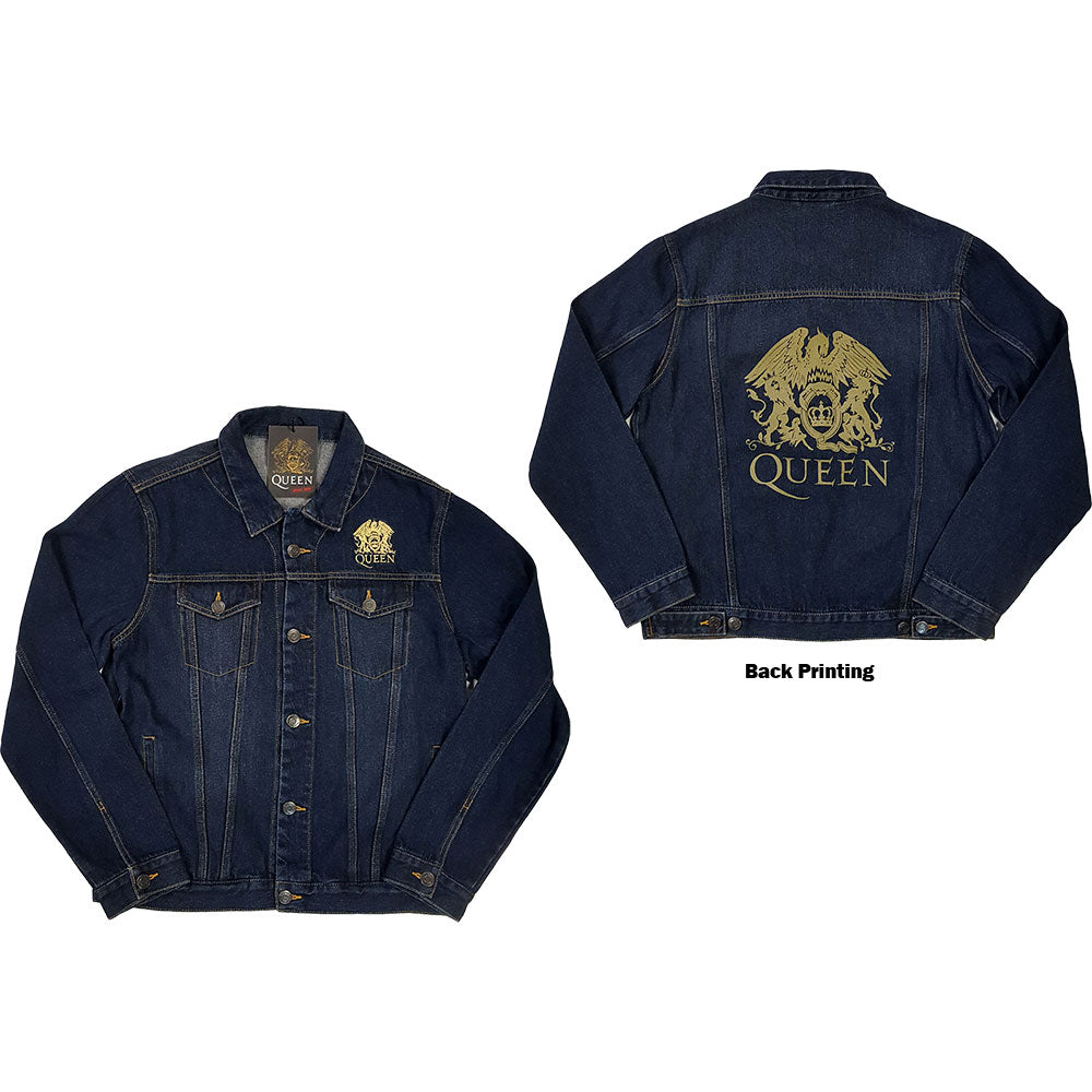 Queen Denim Jacket - Classic Crest (With Back Print)