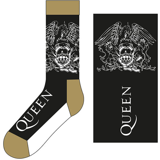 Queen Black Socks - Crest & Logo