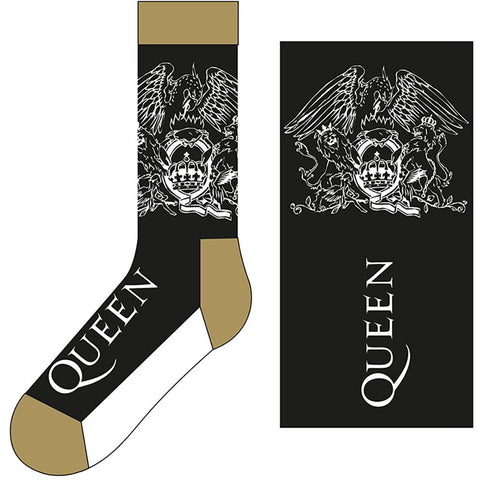 Queen Black Socks - Crest & Logo