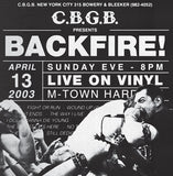 Backfire! LP - Live At Cbgb (Splatter Vinyl) | Buy Now For 35.99
