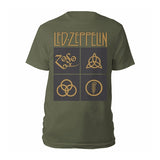 Led Zeppelin T Shirt - Gold Symbols & Black Squares | Buy Now For 29.99