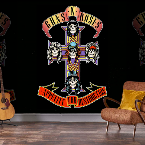 Rock Roll Guns N' Roses Mural - Appetite For Destruction