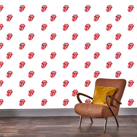 Rock Roll The Rolling Stones Wallpaper Per 10m x 500mm Roll - Classic Tongue