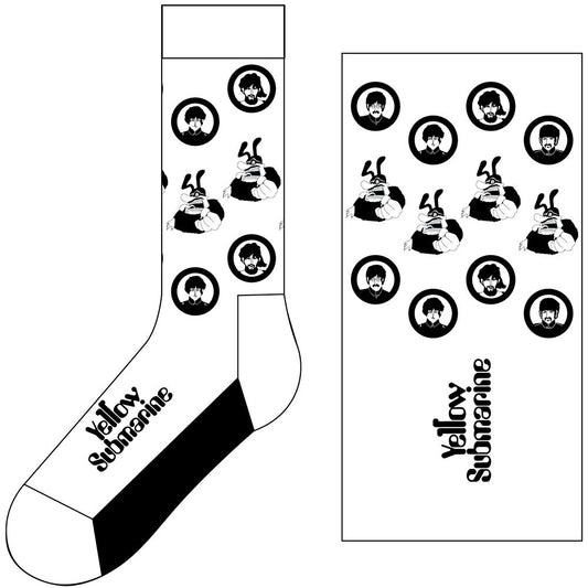 The Beatles White Socks - Meanies Monochrome