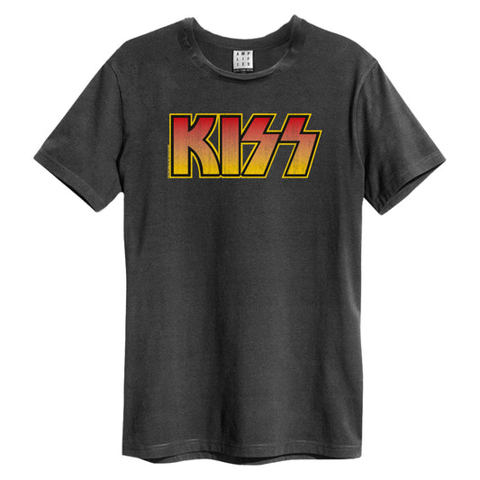 Kiss  T Shirt -  Classic Logo Distressed Amplified Vintage | Buy Now For 29.99
