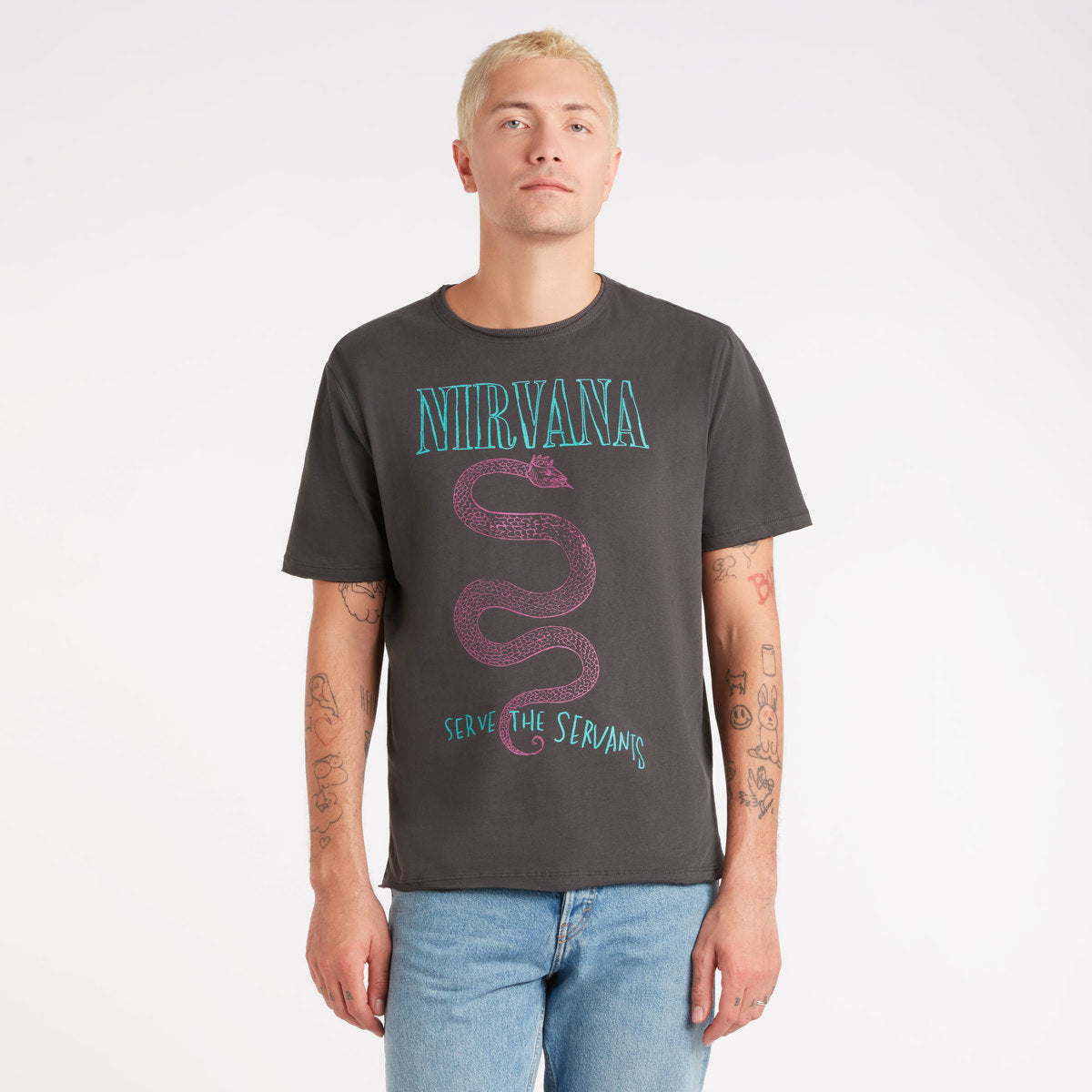 Nirvana  T Shirt -  Serve The Serpents Amplified Vintage | Buy Now For 29.99