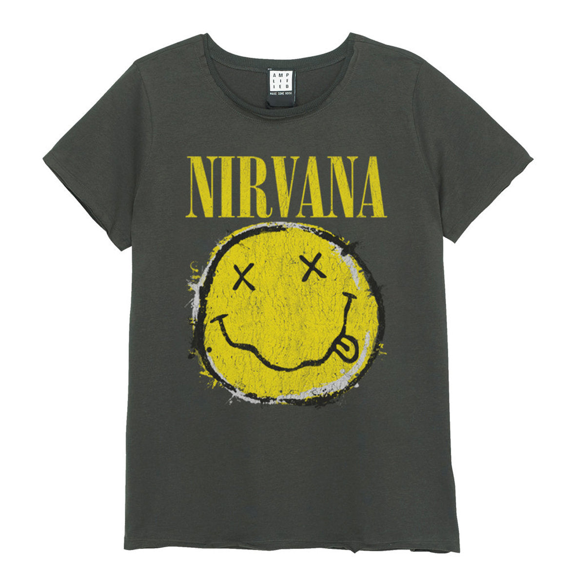 Nirvana  T Shirt -  Worn Out Smiley Amplified Vintage | Buy Now For 29.99
