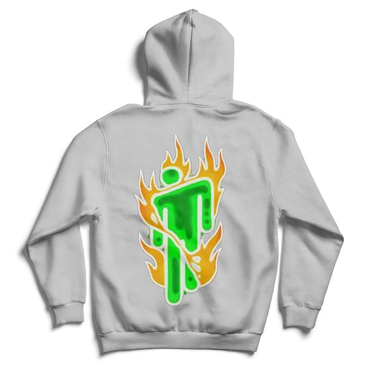 Billie Eilish Hoodie - Airbrush Flames Blohsh