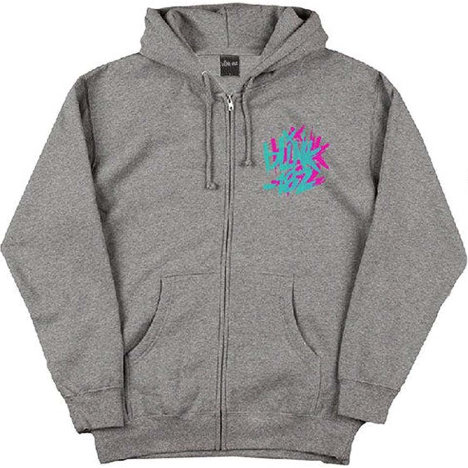 Blink 182 Hoodie - Grey Double Six Arrow Smile