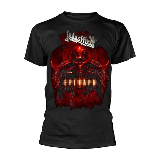 Judas Priest T Shirt - Epitaph Red Horns