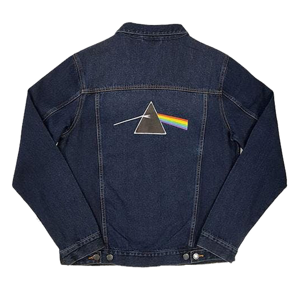 Pink Floyd Denim Jacket - Dark Side Of The Moon Oval (With Back Print)