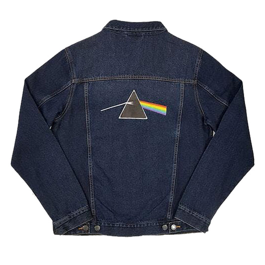 Pink Floyd Denim Jacket - Dark Side Of The Moon Oval (With Back Print)