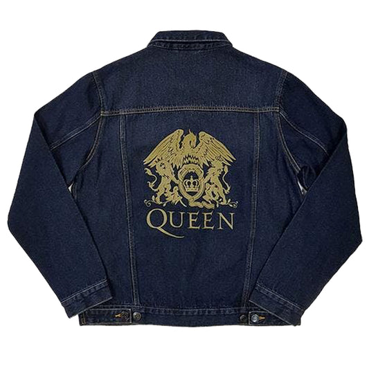 Queen Denim Jacket - Classic Crest (With Back Print)